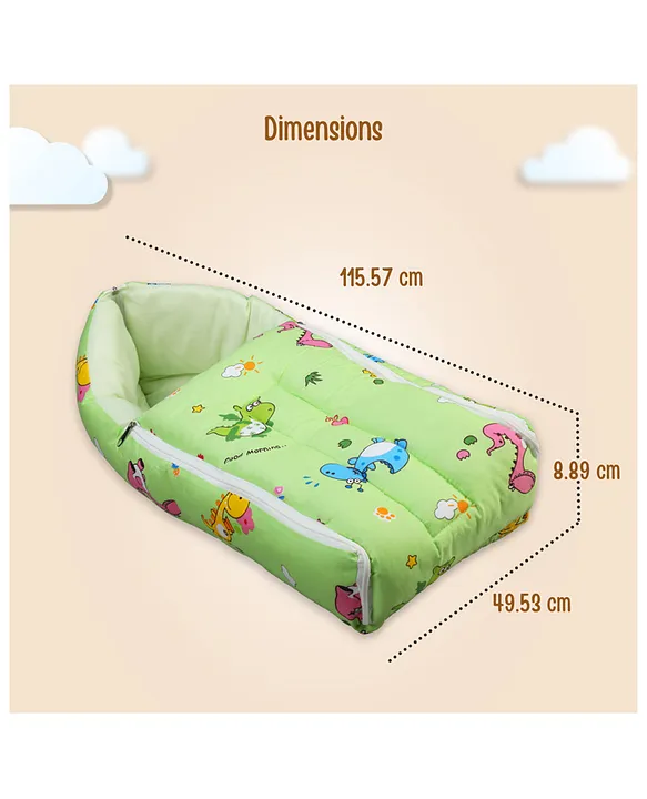 Light Green Baby Sleeping Bag with Hood and Zip