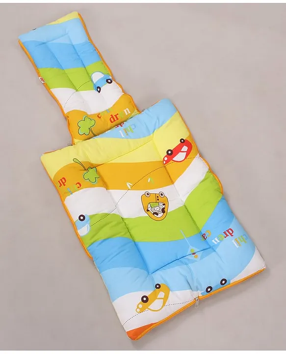 Bright Yellow and Cream Baby Sleeping Bag with Hood and Zip