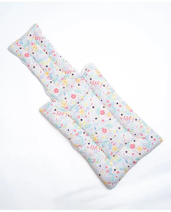 White and Pale Pink Baby Sleeping Bag with Hood and Zip