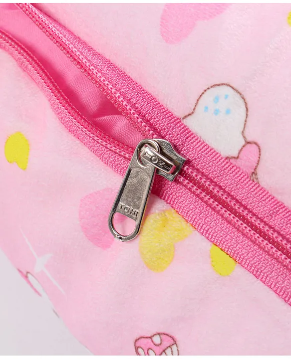 Pink Baby Sleeping Bag with Hood and Zip
