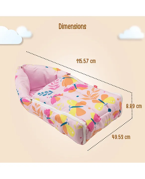 Light Pink Baby Sleeping Bag with Hood and Zip