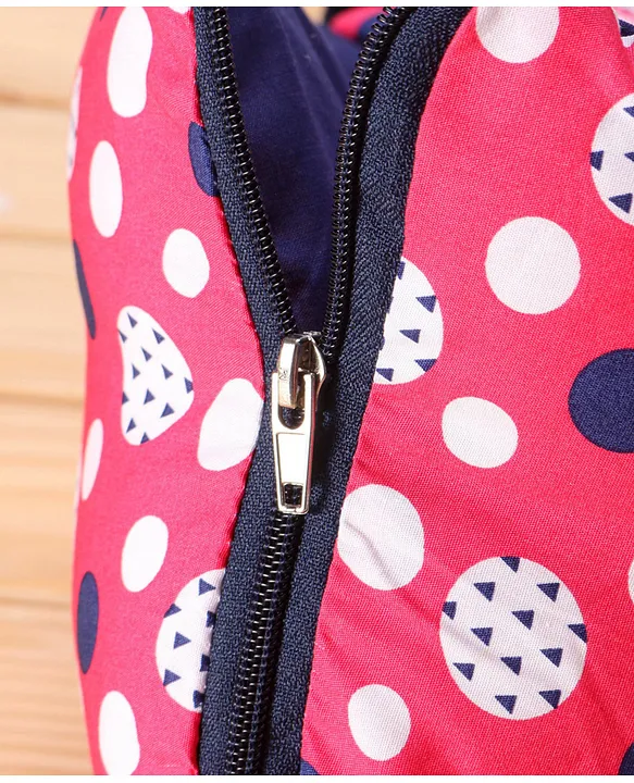 Red and Navy Baby Sleeping Bag with Hood and Zip