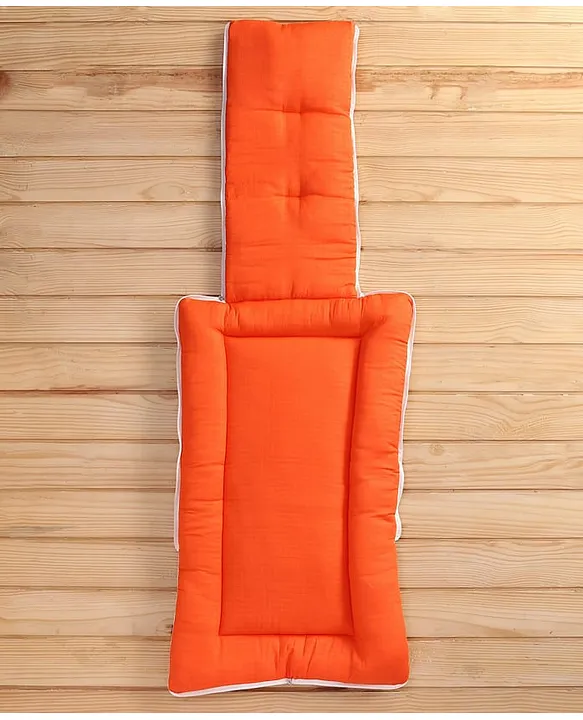White and Orange Cotton Baby Sleeping Bag with Hood and Zip