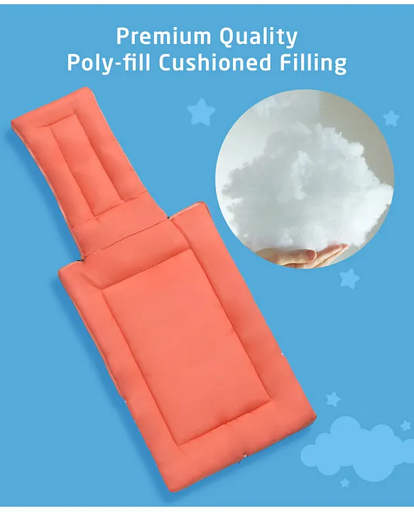 White and Orange Baby Sleeping Bag with Hood  and Zip