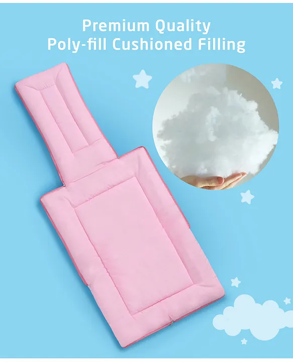 White and Pink Cotton Baby Sleeping Bag with Hood  and Zip