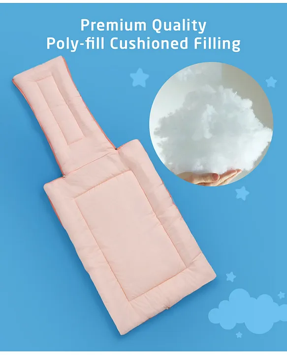 Pale Pink and Peach Baby Sleeping Bag with Hood  and Zip