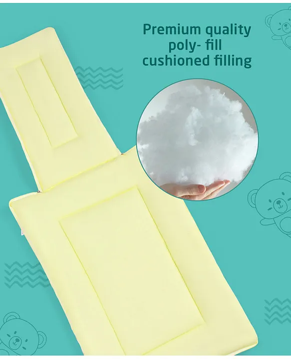 Cream and Yellow Cotton Baby Sleeping Bag with Hood  and Zip