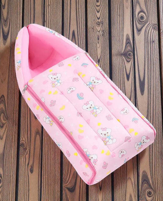Pink Baby Sleeping Bag with Hood  and Zip