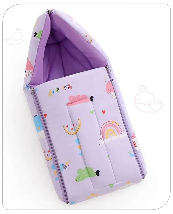 Light Purple and Violet Baby Sleeping Bag with Hood  and Zip