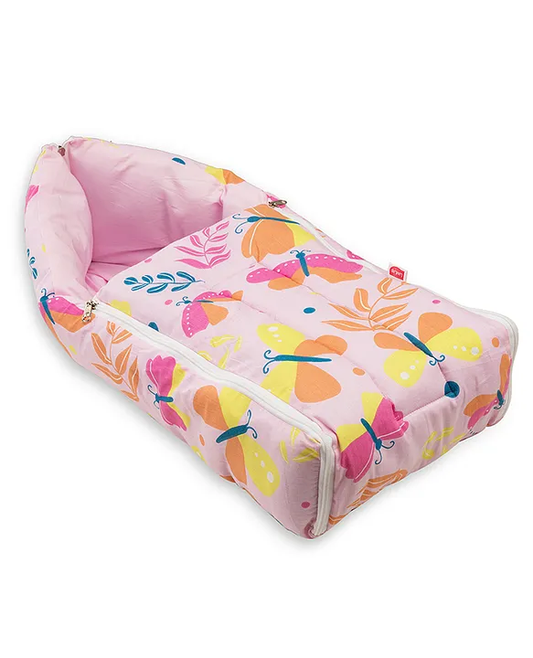 Light Pink Baby Sleeping Bag with Hood  and Zip