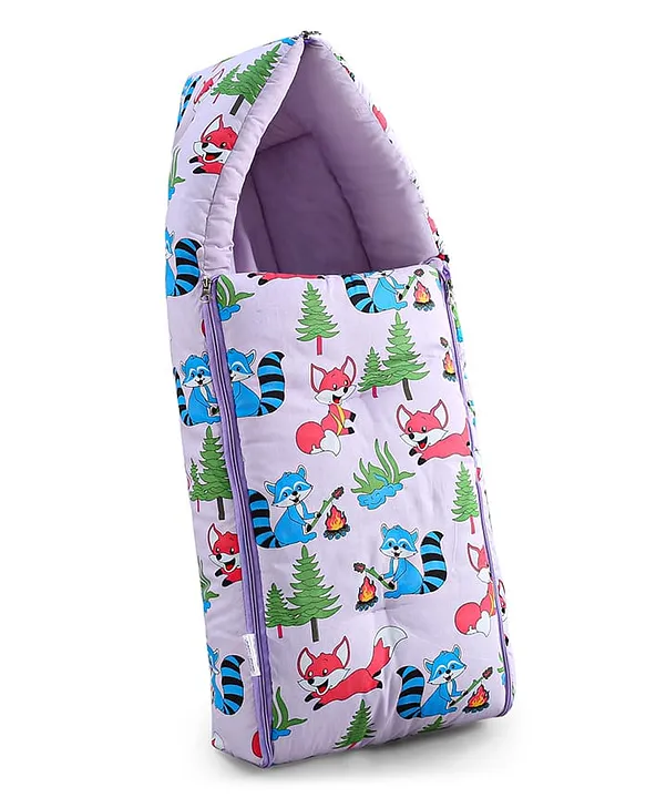 Light Purple Baby Sleeping Bag with Hood  and Zip
