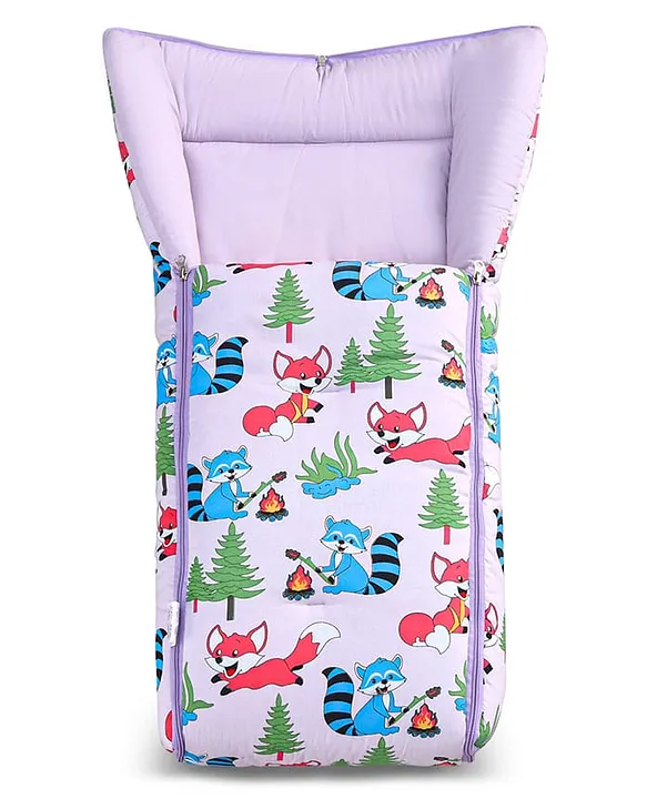 Light Purple Baby Sleeping Bag with Hood  and Zip