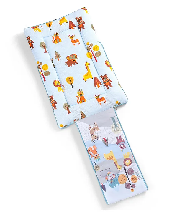 Light Blue Baby Sleeping Bag with Hood  and Zip