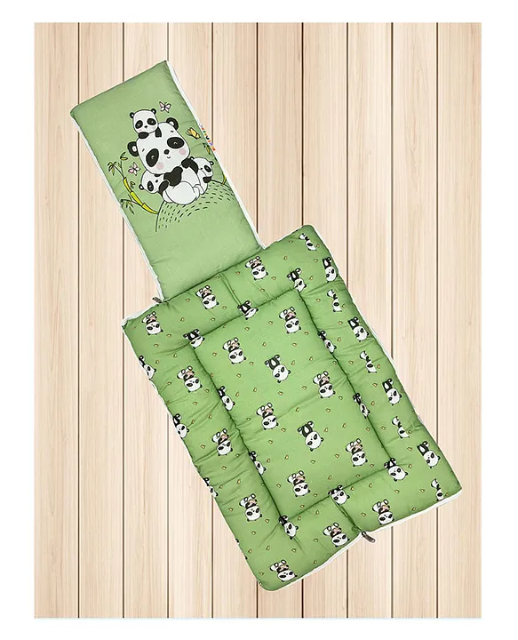 Sage Green and Olive Green Cotton Baby Sleeping Bag with Hood and Zip