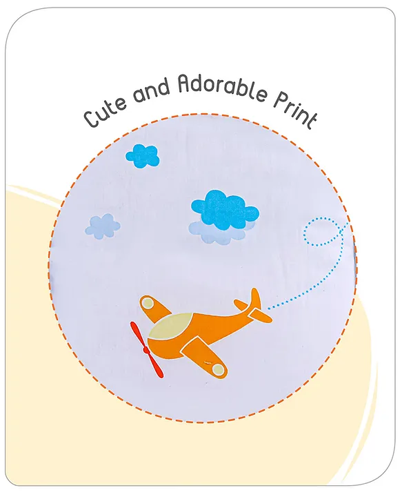 Light Blue and White Baby Sleeping Bag with Hood  and Zip
