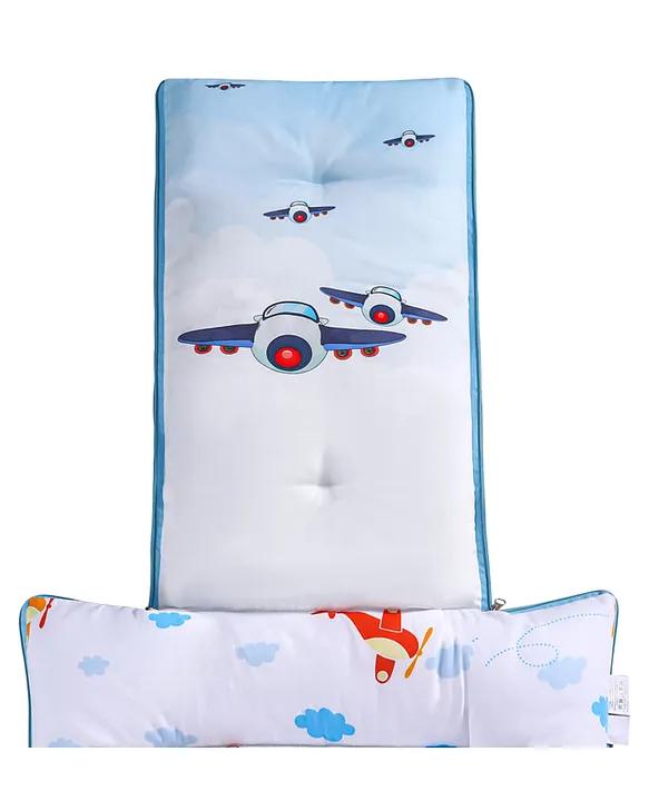 Light Blue and White Baby Sleeping Bag with Hood  and Zip
