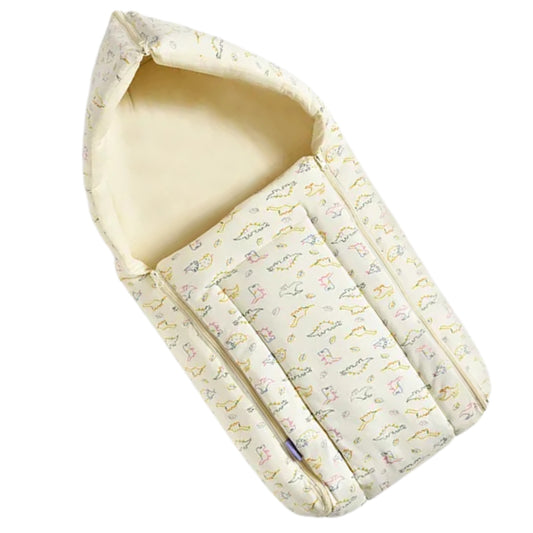 Cream Baby Sleeping Bag with Hood  and Zip