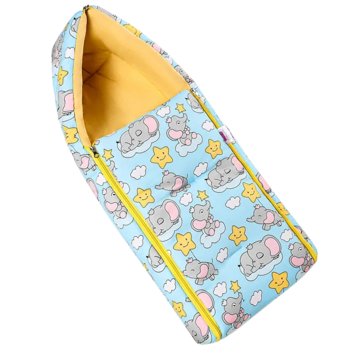 Light Blue Baby Sleeping Bag with Hood  and Zip