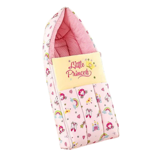 Pink and Yellow Baby Sleeping Bag with Hood  and Zip