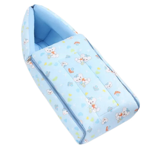 Light Blue Baby Sleeping Bag with Hood  and Zip
