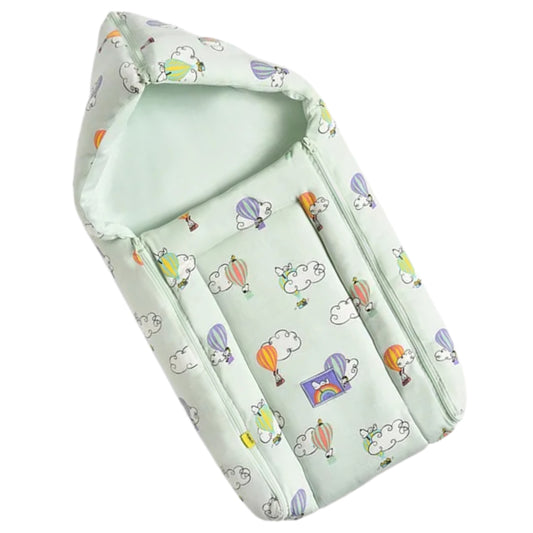 Pale Mint Green Baby Sleeping Bag with Hood  and Zip