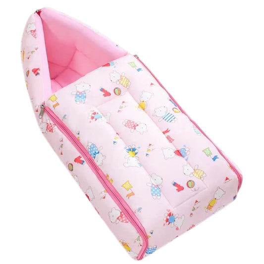 Pink Baby Sleeping Bag with Hood  and Zip