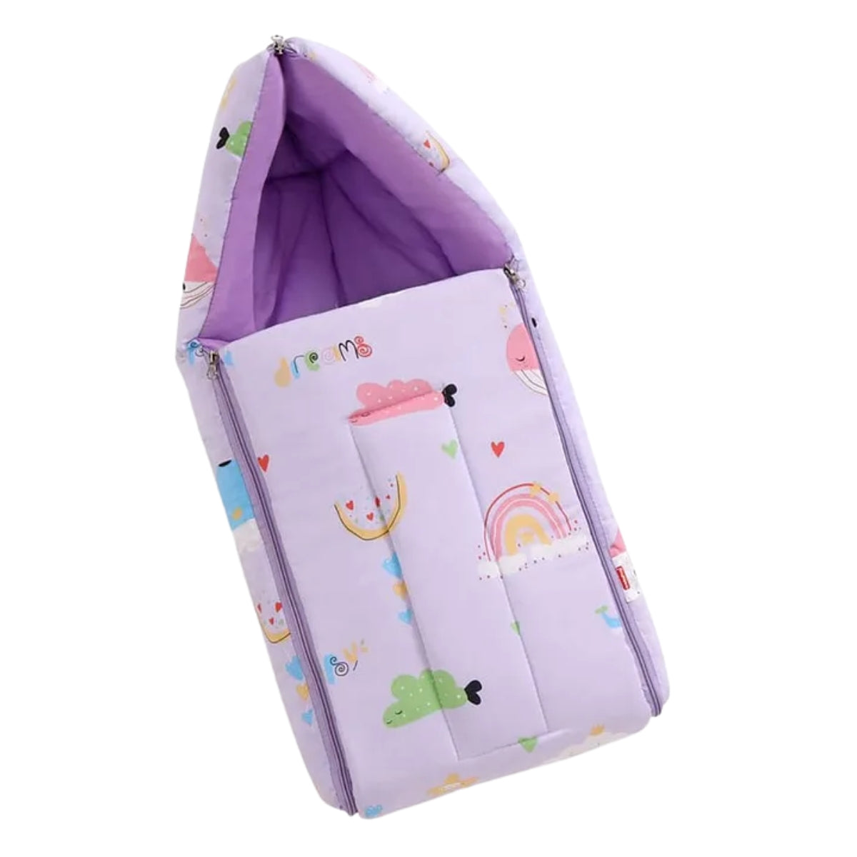 Light Purple and Violet Baby Sleeping Bag with Hood  and Zip