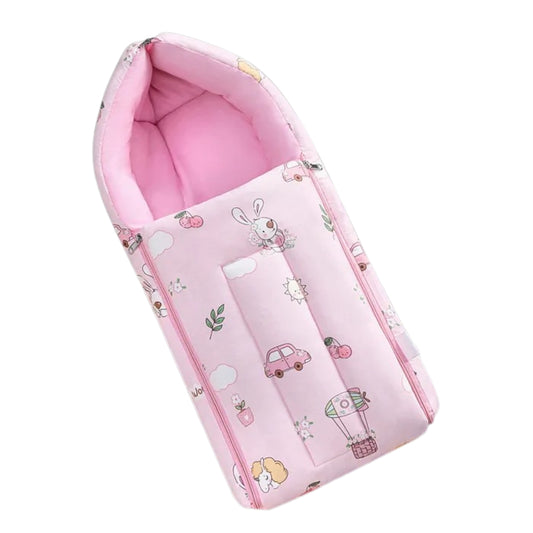 Pink Baby Sleeping Bag with Hood  and Zip