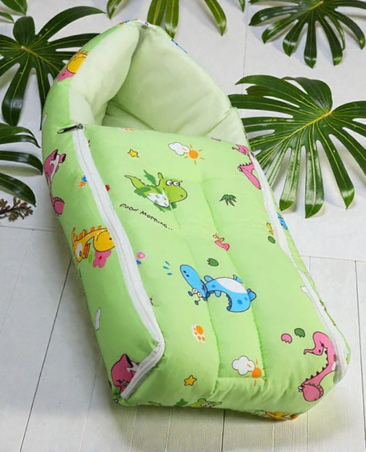 Light Green Baby Sleeping Bag with Hood  and Zip