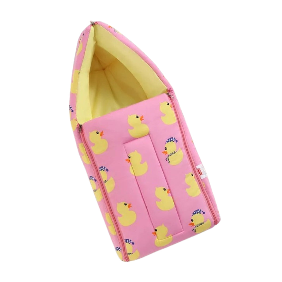 Pink and Yellow Baby Sleeping Bag with Hood  and Zip