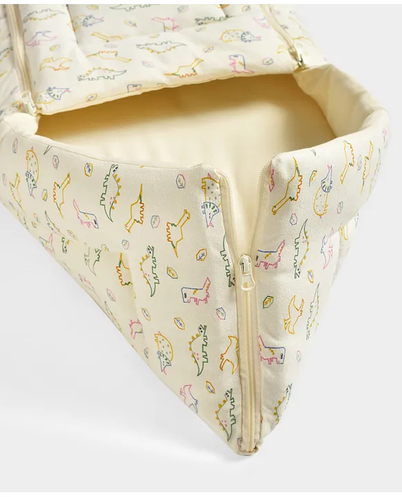 Cream Baby Sleeping Bag with Hood  and Zip