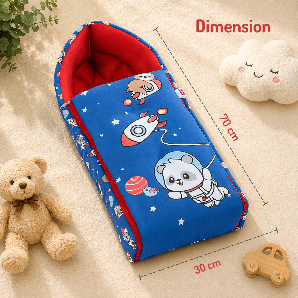Royal Blue Space Explorer Baby Sleeping Bag