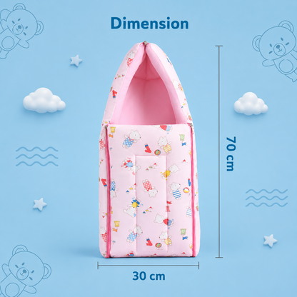 Pink Baby Sleeping Bag with Hood  and Zip