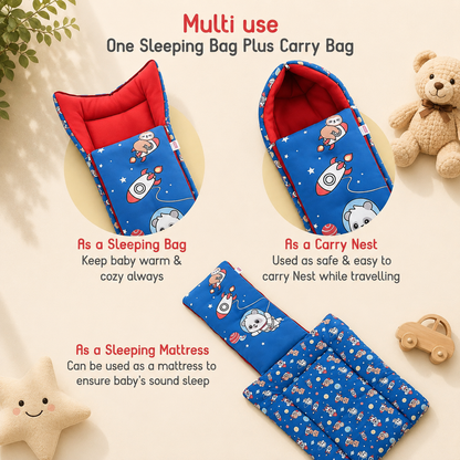 Royal Blue Space Explorer Baby Sleeping Bag