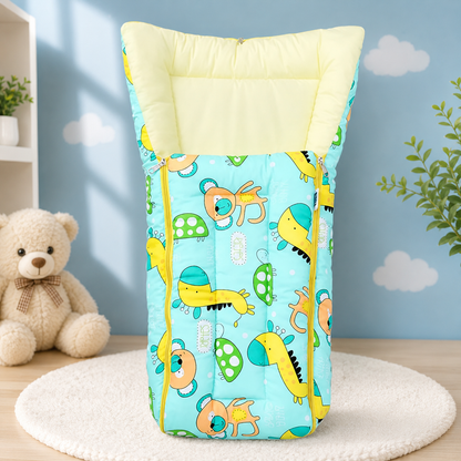 Turquoise Dinosaur Print Baby Carry Nest Soft Padded Baby Sleeping