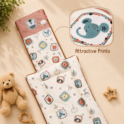 Brown Pokemon Cotton Baby Sleeping Bag with Hood and Zip
