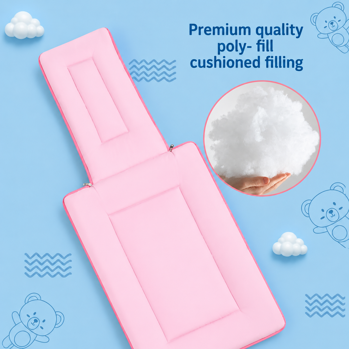 Pink Baby Sleeping Bag with Hood  and Zip