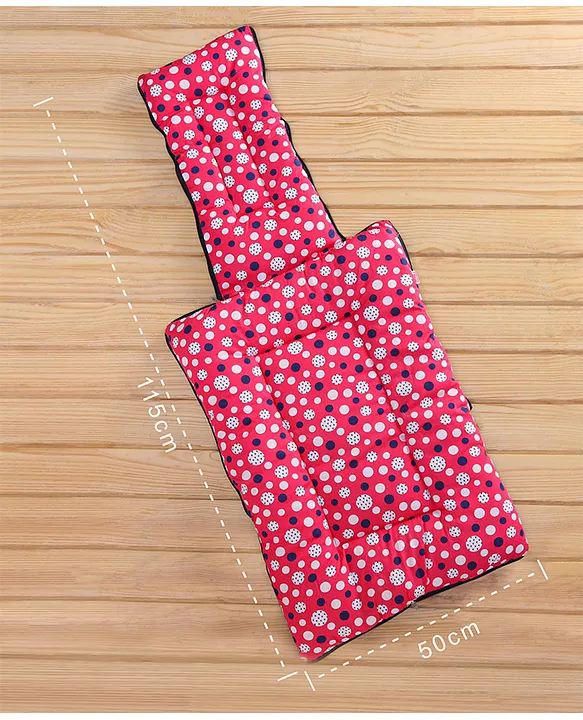 Red and Navy Baby Sleeping Bag with Hood  and Zip
