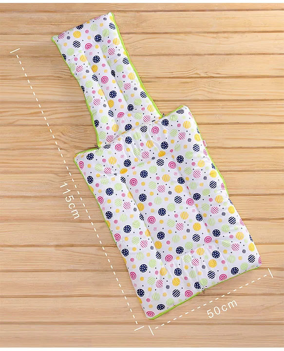 White and Green Baby Sleeping Bag with Hood  and Zip