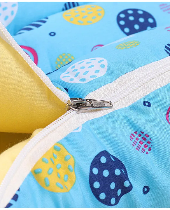 Blue and Yellow Baby Sleeping Bag with Hood  and Zip