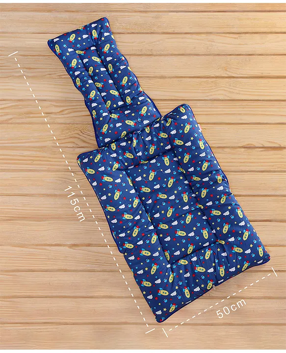 Blue Cotton Baby Sleeping Bag with Hood  and Zip
