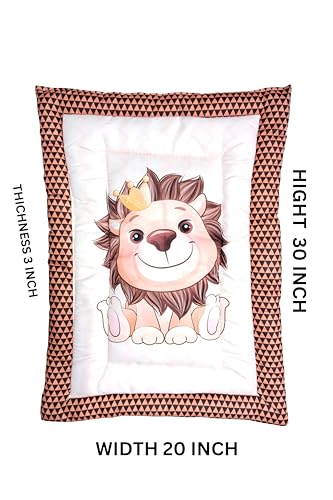 Terracotta and Off-White Cotton Baby Bedding Set with Pillow and Bolsters