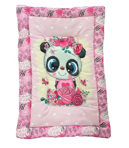 Pink and Light Pink Cotton Baby Bedding Set with Pillow and Bolsters