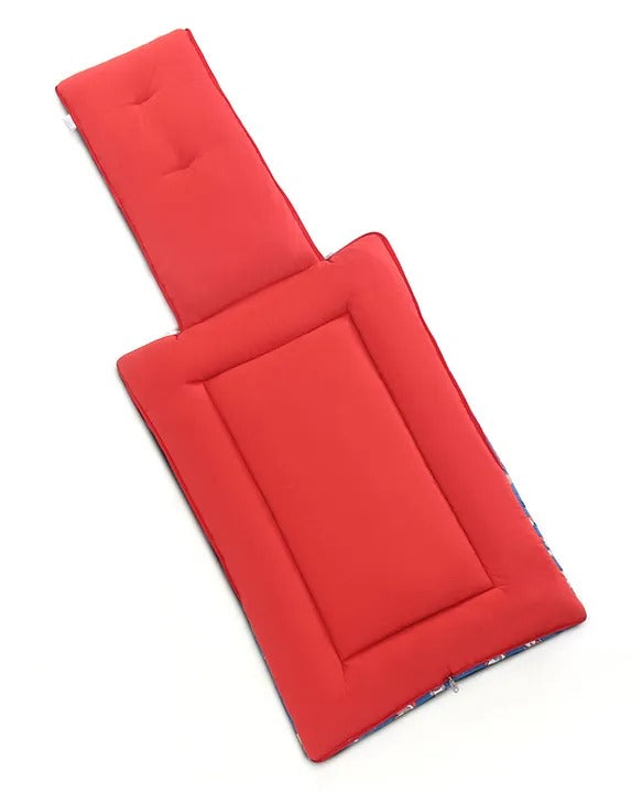 Dark Blue and Red Cotton Baby Sleeping Bag with Hood and Zip