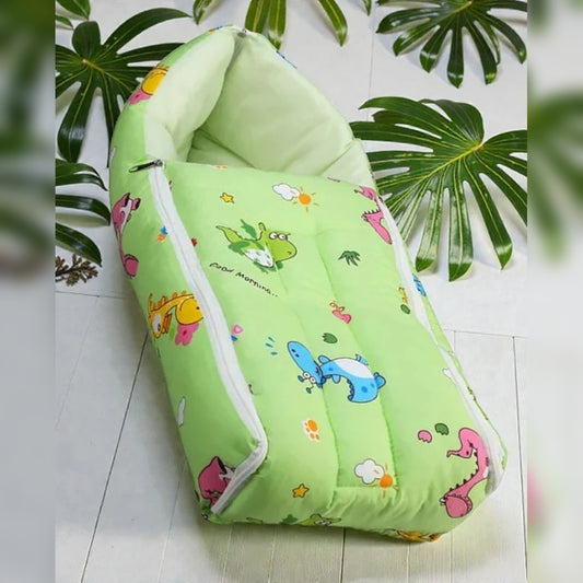 Light Green Baby Sleeping Bag with Hood  and Zip